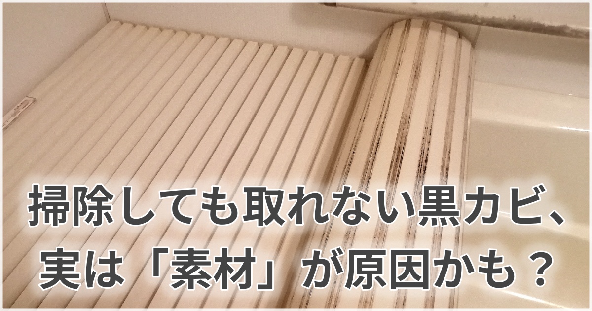 風呂のフタにこびりつく黒カビ